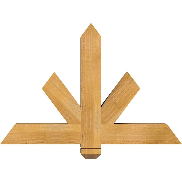 Ekena Millwork Kennewick Rough Sawn Timber Gable Bracket, Western Red Cedar, 36"W x 24"H x 4"D x 4"F, 16/12 Pitch GBW036X24X0404KEN00RWR - main